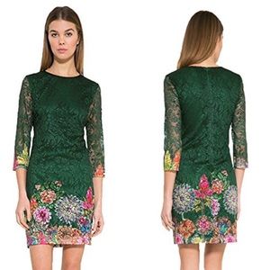 Desigual Floral Dress in Green